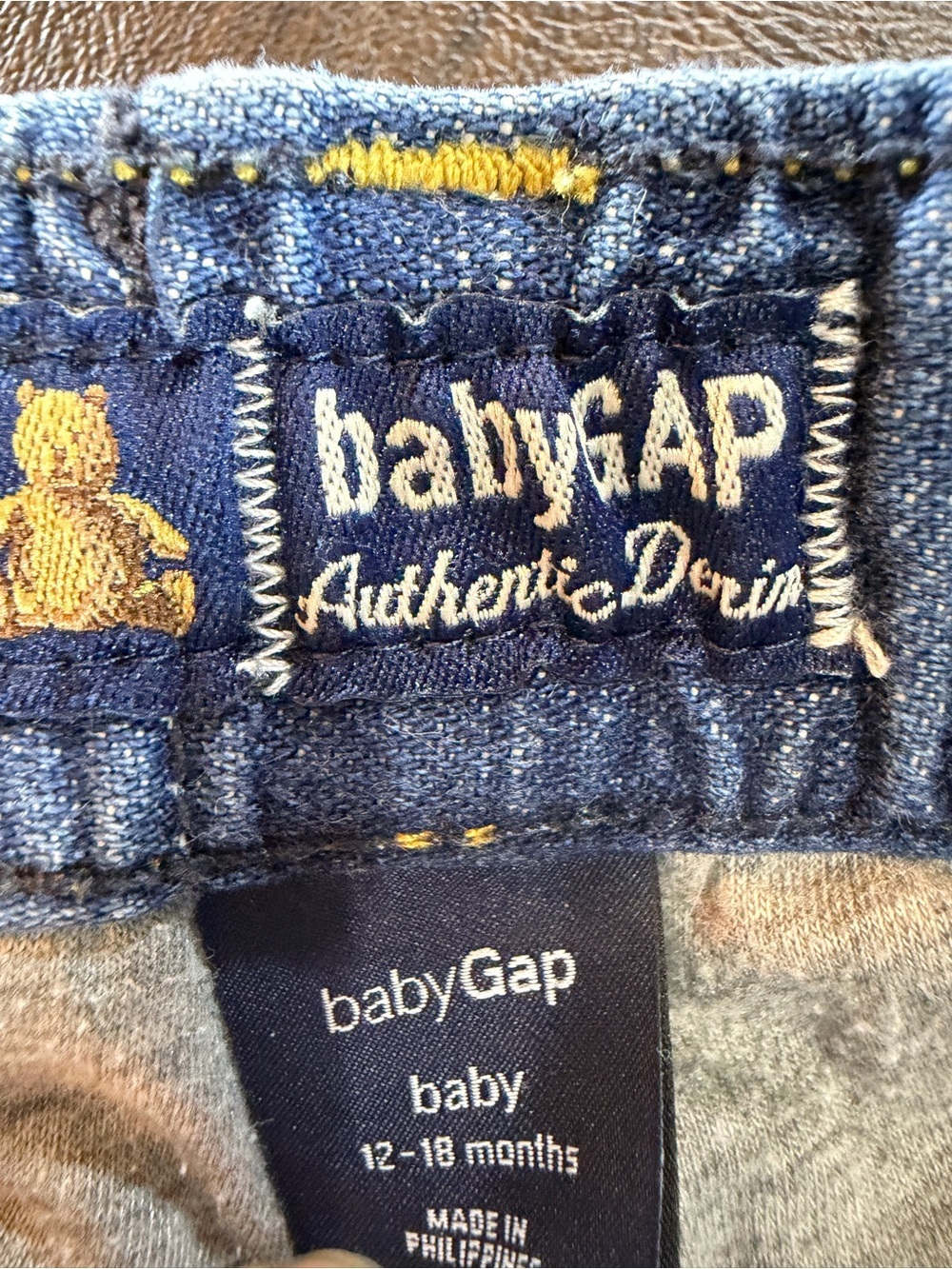 Baby Gap Kids Blue Denim Jeans Sz 12-18M - Picture 2 of 4